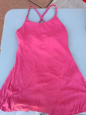 Nicole Miller Hot Pink Cross-Back Slip Dress
